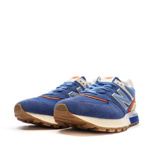 Baskets Bleu/Orange Homme New Balance 574 vue 6