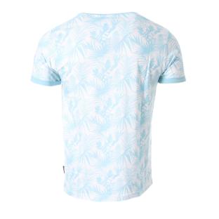 T-shirt Bleu Homme Maison Blaggio Fleur Tropical vue 2