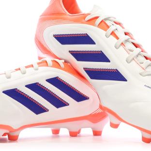 Zapatillas de fútbol blancas/naranjas Adidas Copa Pure III League FG/MG ver 0
