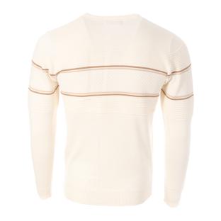 Pull Blanc Homme RMS26 Pull Col V vue 2