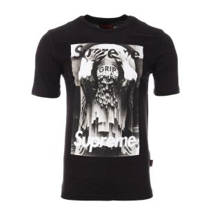 T-shirt Noir Homme Supreme Grip God pas cher