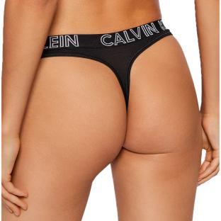 String Noir Femme Calvin Klein Jeans Thong vue 2