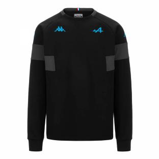 Sweat Noir/Turquoise Garçon Kappa Adofod Alpine F1 371R75W pas cher