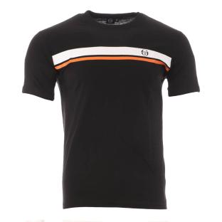 T-shirt Noir/Orange Homme Sergio Tacchini Stripe A pas cher
