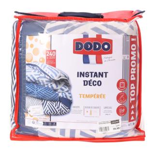 Couette Bleu/Gris Dodo Instant Déco 240x220 pas cher