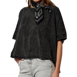 T-shirt Noir Femme Kaporal Vison vue 0
