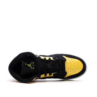Air Force 1 Baskets Noires/Jaunes Garçon Nike vue 4
