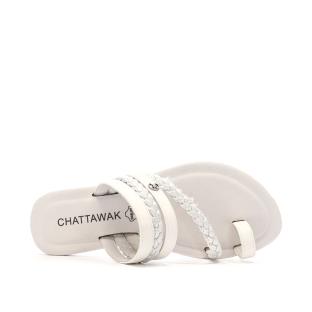 Sandales Blanc Femme Chattawak TIFA vue 4