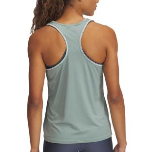 Débardeur Vert Femme Under Armour Tech Knockout vue 2
