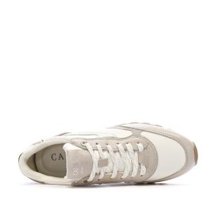 Baskets Beige/Blanches Femme Chaussures Piel vue 0