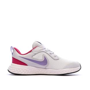 Chaussures de running Gris/Rose Fille Nike Revolution 5 vue 2