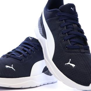 Baskets Marines/Blanches Homme Puma Anzarun Lite vue 7