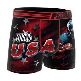 Boxer Noir/Rouge Homme Freegun Football USA vue 0