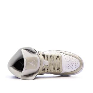 Baskets Beige/Kaki Mixte NIKE Air Jordan 1 Mid Rose vue 4