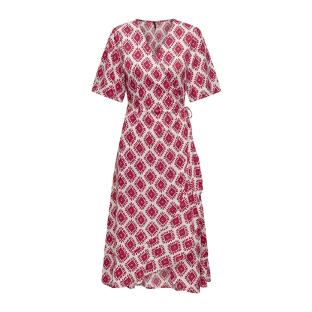 Robe longue Rouge Femme Only Leah vue 2