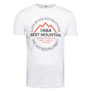 T-shirt Blanc Homme Best Mountain Photoprint pas cher