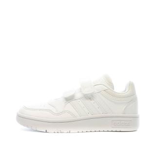 Baskets Blanches Garçon Adidas Hoops vue 0