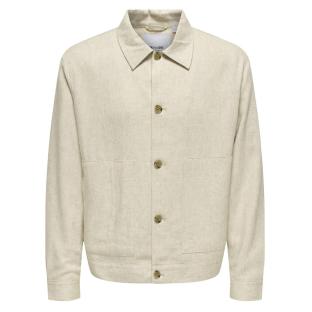 Only & Sons Structure Men’s Lightweight Ecru Jacket Photo of the Espace des Marques %store% store - view of %key%