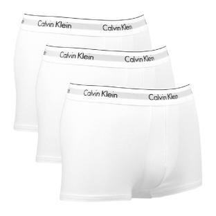x3 Boxers Blancs Homme Calvin Klein Rise Trunk pas cher