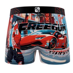 Boxer Noir/Rouge Garçon Freegun Voiture vue 0