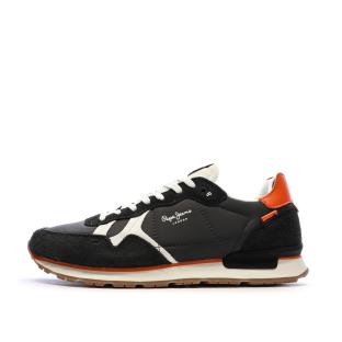 Baskets Noir/Rouge Homme Pepe jeans Brit Fly vue 0