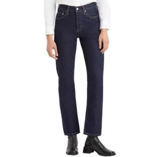 Jean 501 Bleu Foncé Femme Levi's Med Indigo 12501 pas cher