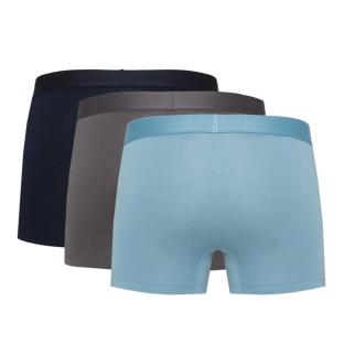 x3 Boxers Gris/Bleu Homme Tommy Hilfiger Trunk vue 2