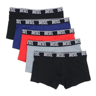 Boxers Gris/Noir/Rouge Homme Diesel Shawnfivepack vue 0