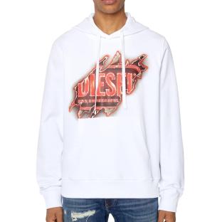 Sweat Blanc Homme Diesel 0BAWT pas cher