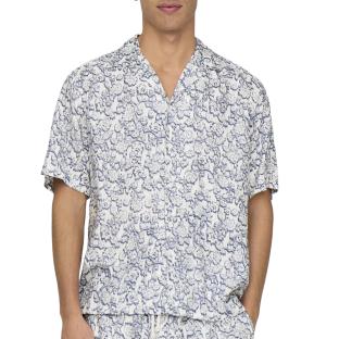 Chemise Bleu/Blanc Homme Only & Sons Life Resort vue 0