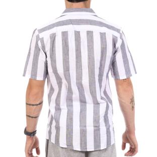 Chemise Manches Courtes Blanc/Gris Homme Only & Sons Cantley vue 0