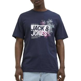 T-Shirt Marine Homme Jack & Jones Jaxon vue 0