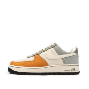 Air Force 1 Baskets Ecru/Bleu/Orange Homme Nike pas cher
