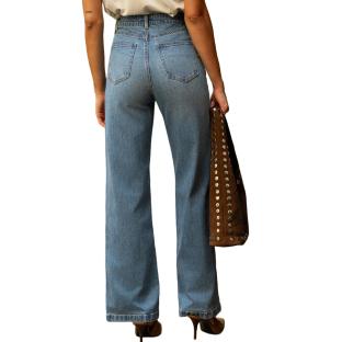 Jean Flare Bleu Femme Oraije Mona vue 0