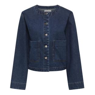Veste en Jean Bleu Foncé Femme Only Palma vue 0