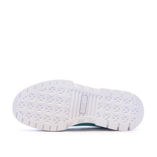 Baskets Blanches/Turquoise/Roses Fille Puma Mayze vue 5