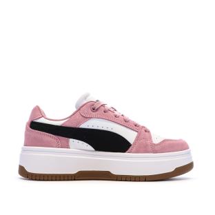 Baskets Blanches/Roses/Noires Femme Puma Rebound Low vue 0