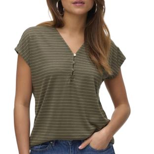 T-Shirt Kaki Femme Vero Moda Balola vue 0
