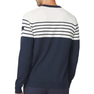 Pull Marine/Blanc Homme TBS TOBIERON vue 0