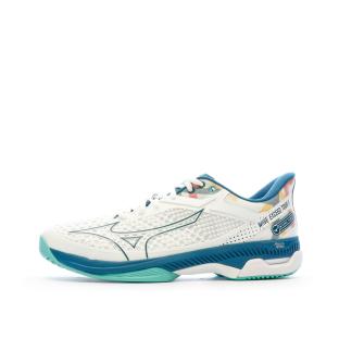 Chaussures de Tennis Blanches/Bleu Homme Mizuno Wave Exceed pas cher