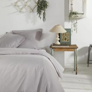 Parure de Lit unie en coton gris mastic Today 220x240 vue 0