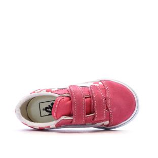 Baskets Rose Garçon Vans Old Skool V Check vue 4