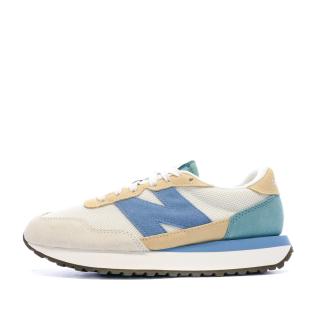 WS237 Baskets Beige/Bleu Femme New Balance pas cher