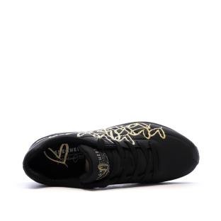 Baskets Noir/Doré Femme Skechers Heart vue 4