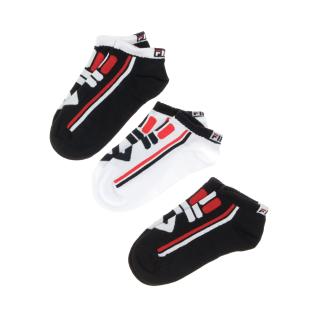 x3 Socquettes Noir/Blanc Enfant Fila Calza Invisible pas cher