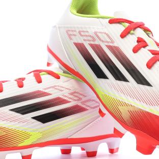 Chaussures de Foot Blanc/Rouge Homme Adidas F50 Club FG/MG vue 0