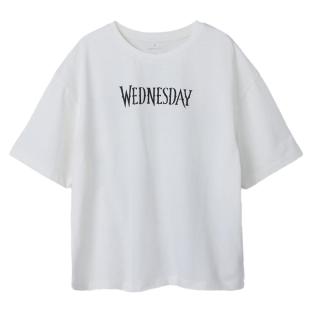 T-shirt Blanc Fille Name it Wednesday pas cher