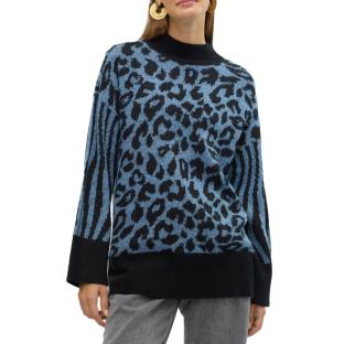 Pull Noir/Bleu Femme Vero Moda Mars vue 0