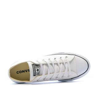 Baskets compensées blanches femme Converse All Star vue 4