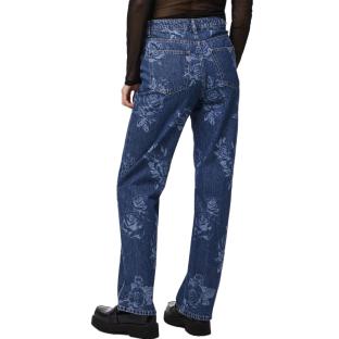 Jean Droit Bleu Femme Pieces Flora vue 2